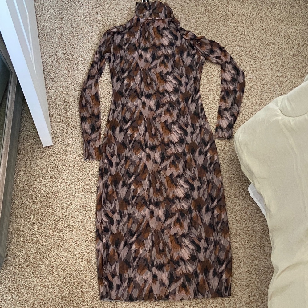 Steve Madden sheer brown/tan dress